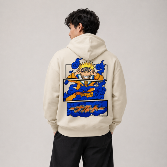 Knucklehead Ninja anime-inspired graphic hoodie front view