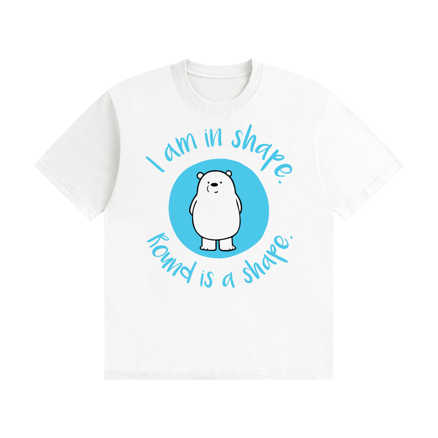 I am in shape funny graphic tee with polar-bear-style design