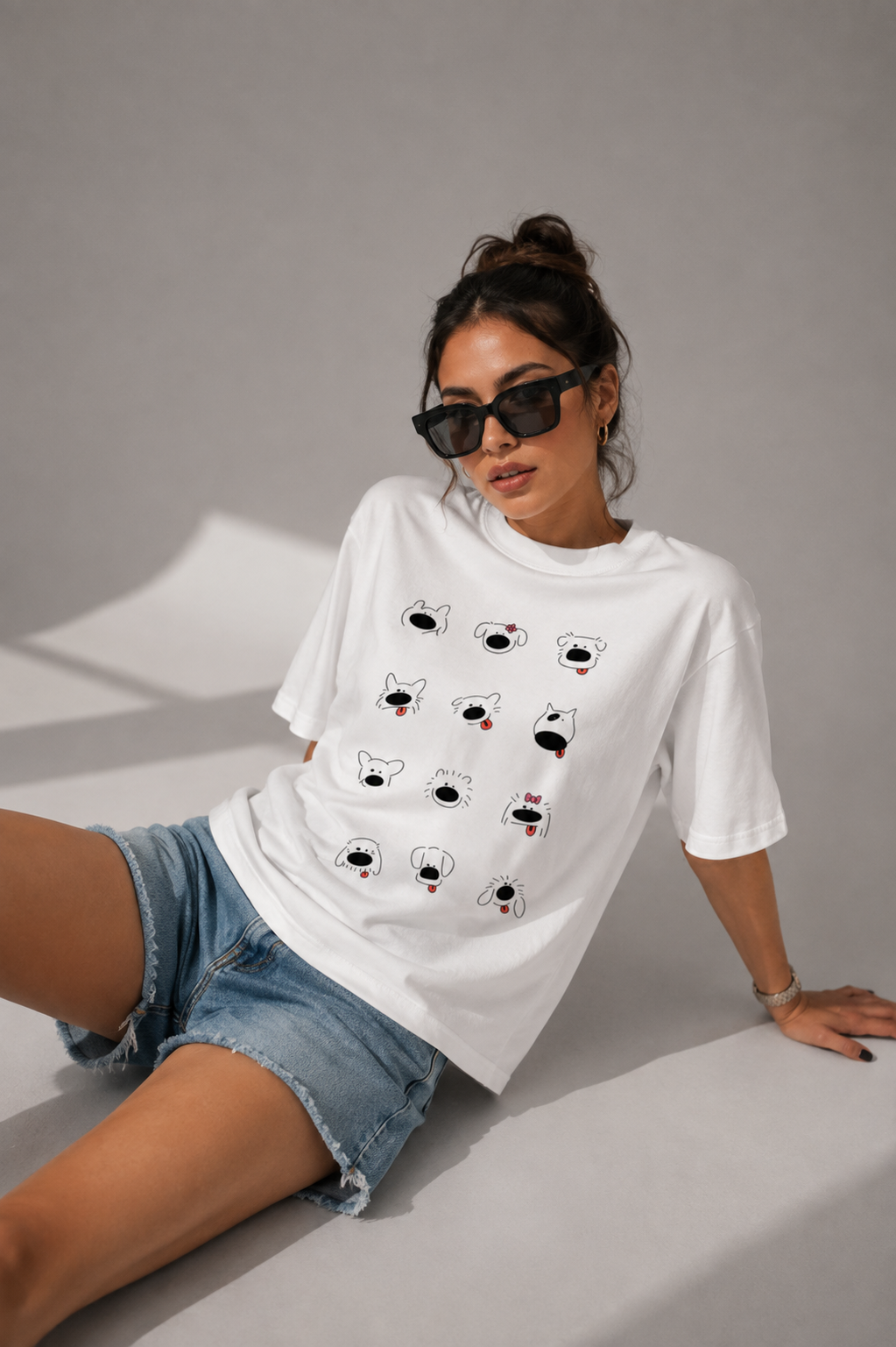 Puppy expressions dog graphic tee alternate product view