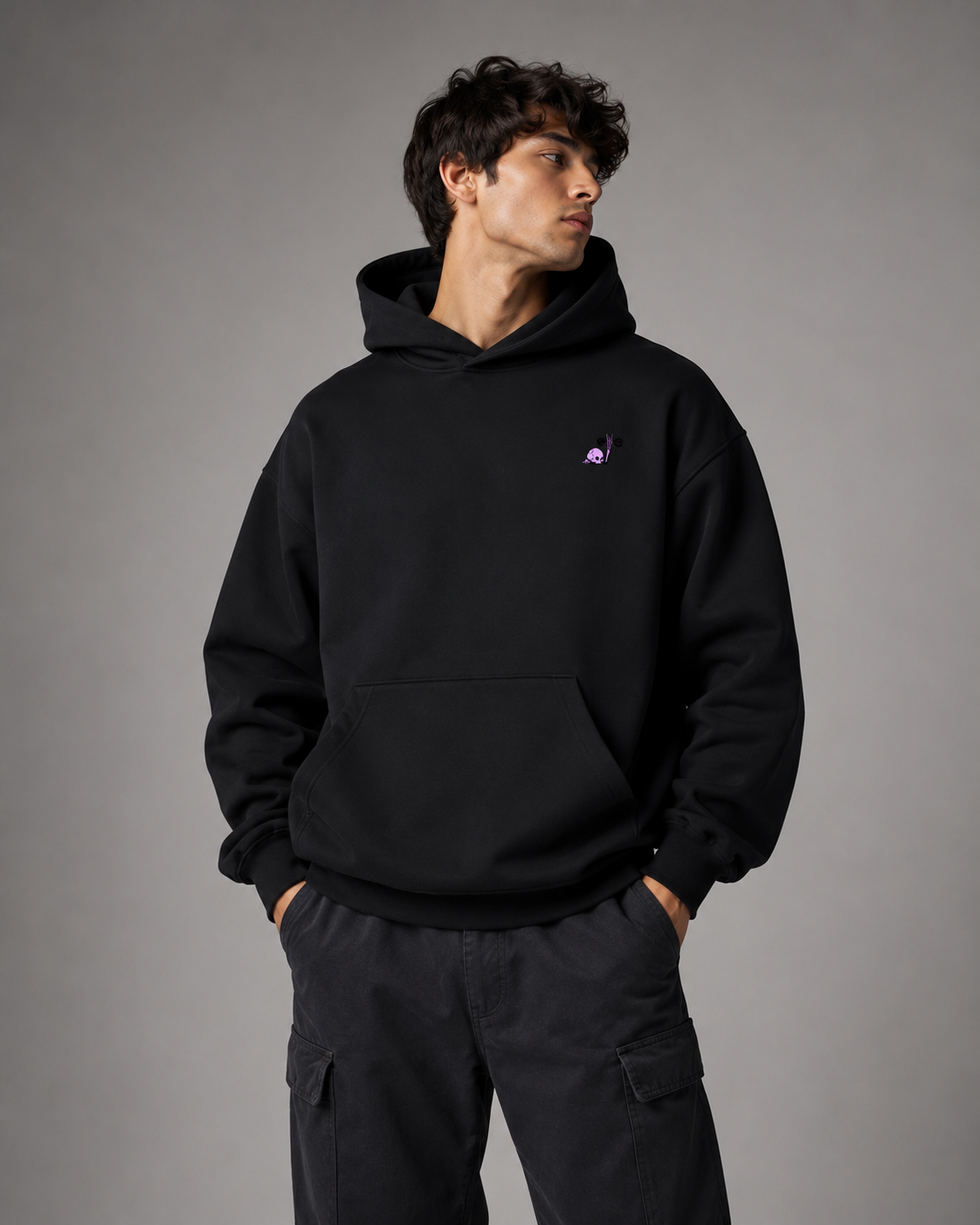 Push Boundaries graphic hoodie alternate product view